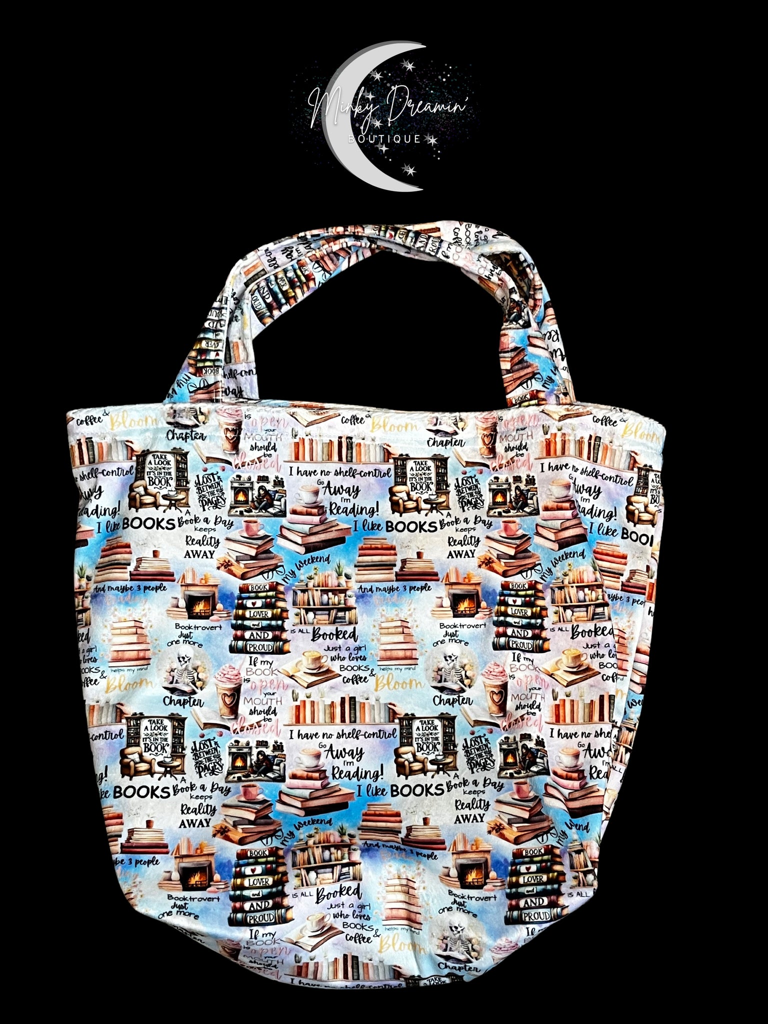 Book Stacks Extra Large Reversible Tote Bag