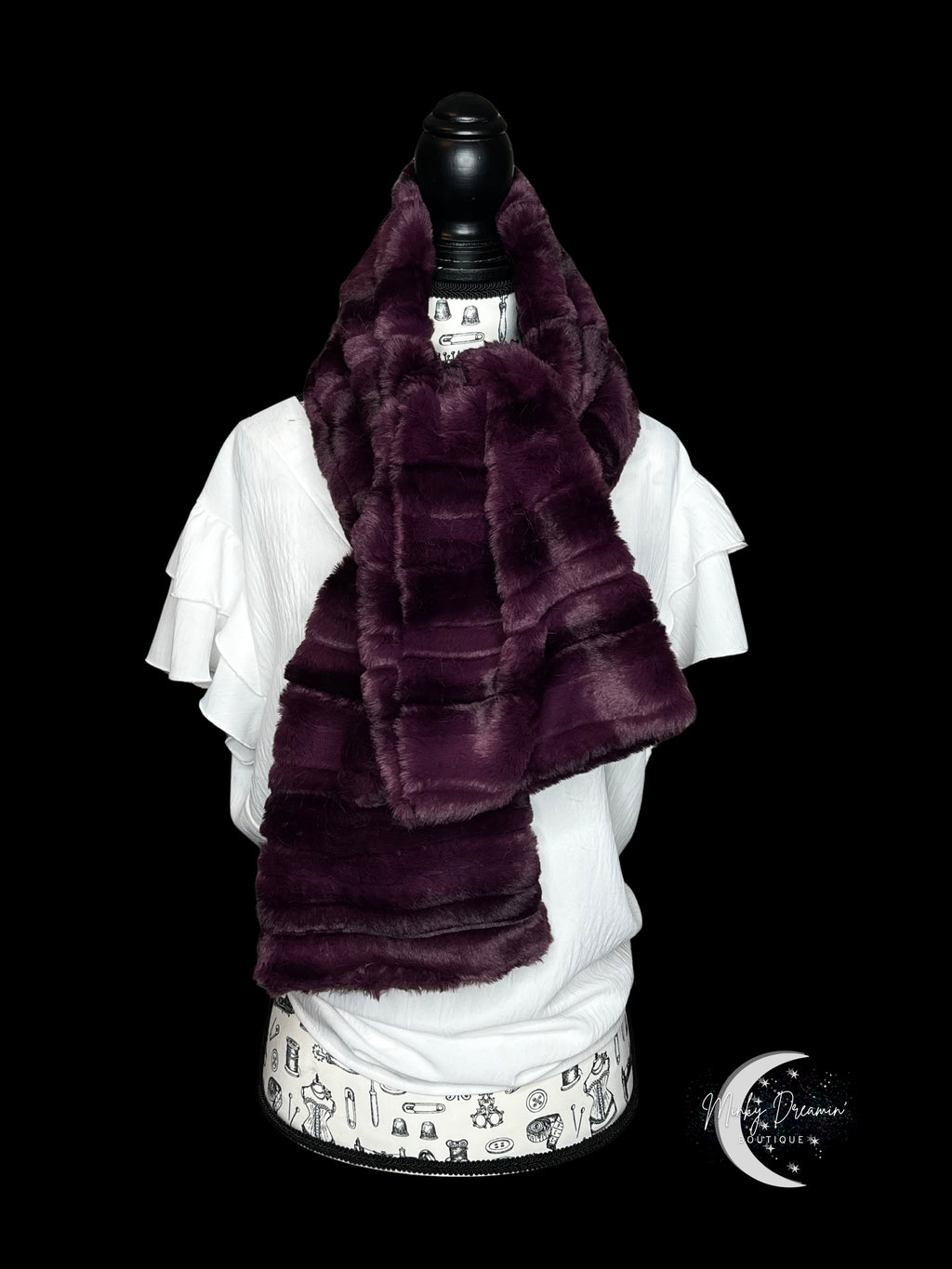 Plum Wine Vienna Open Ended Scarf