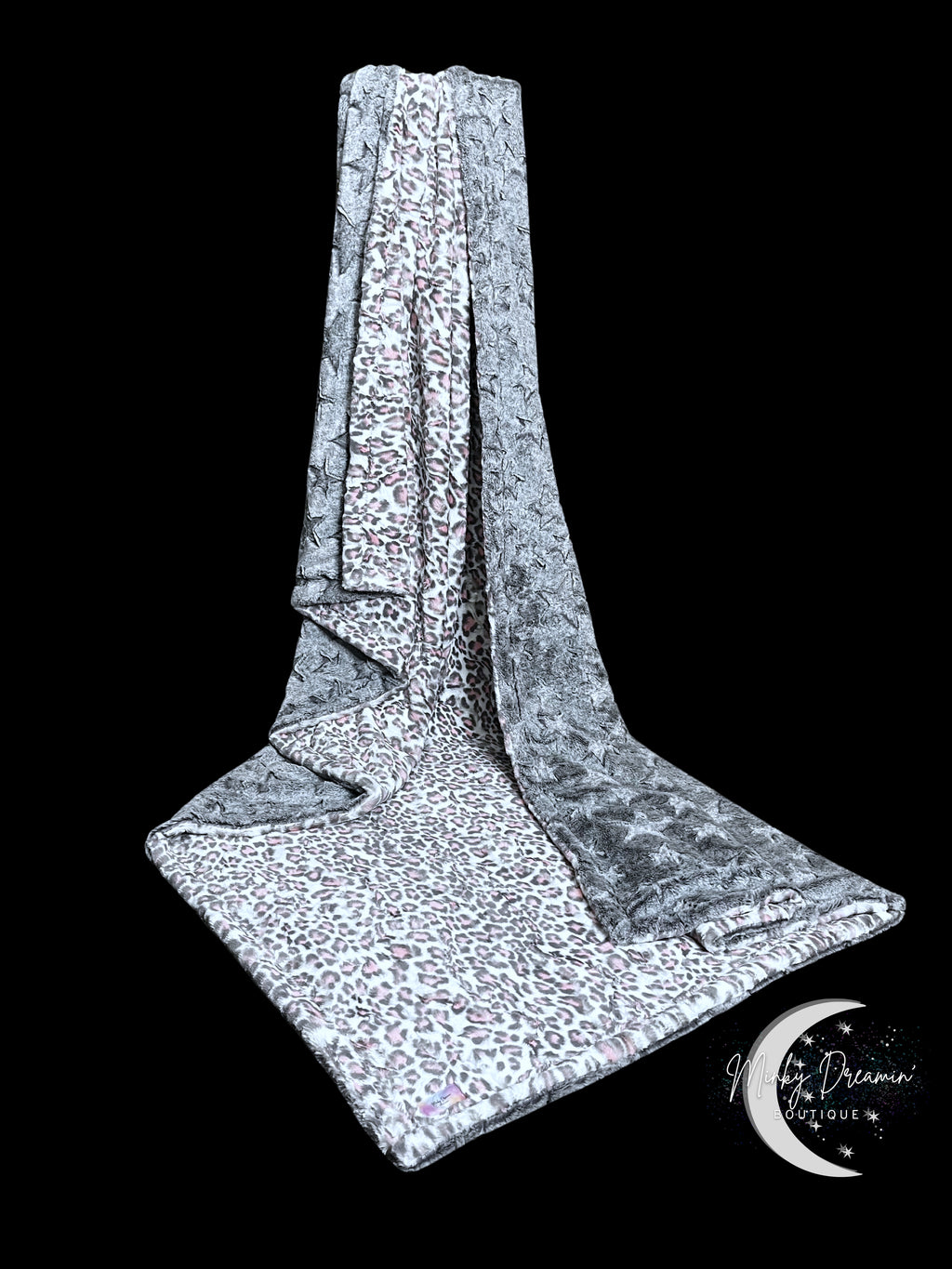 Blush Leopard/Fog Heather Stars